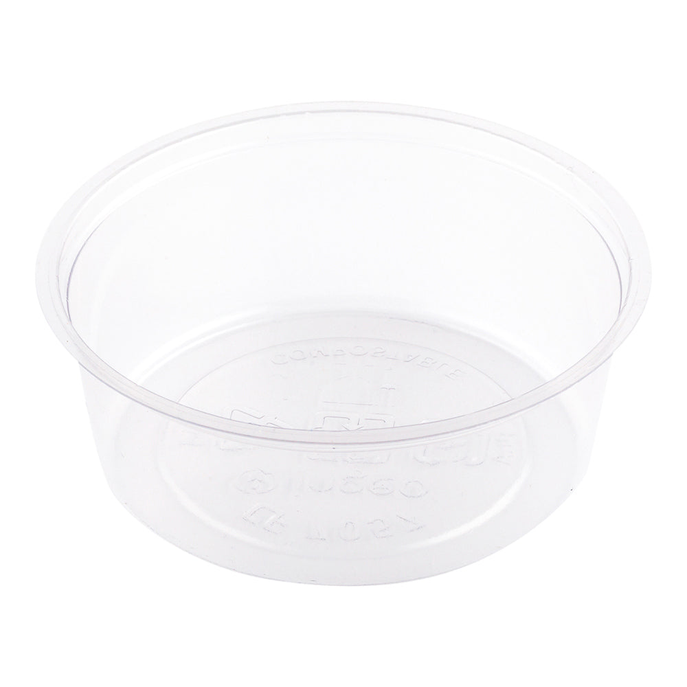 Basic Nature 2 oz Clear PLA Plastic Portion Cup - Compostable - 2 3/4" x 2 3/4" x 1" - 2000 count box