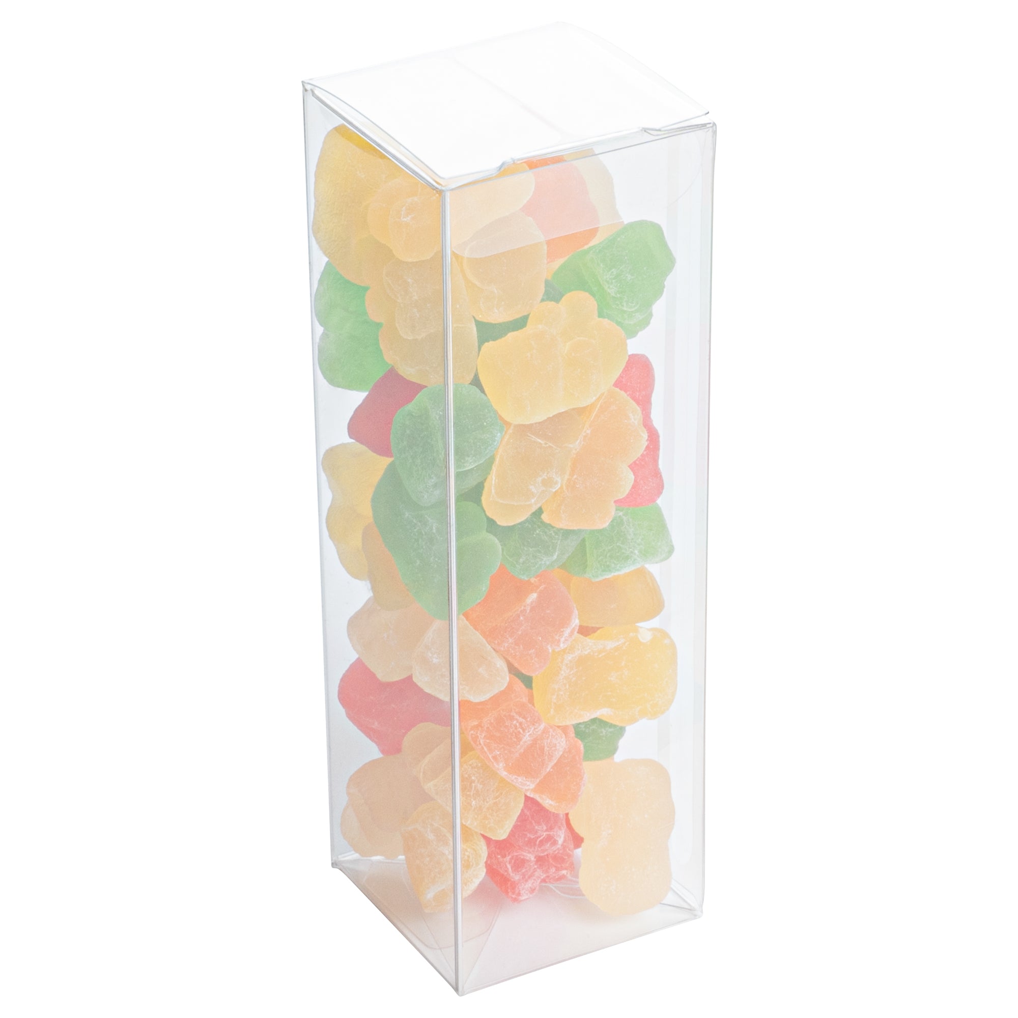 Sweet Vision Clear Plastic Favor Box - Tuck Top, Pop & Lock Bottom - 1 1/2" x 1 1/2" x 5" - 100 count box