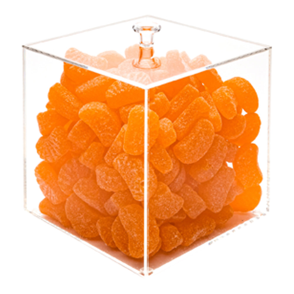 Clear Tek Clear Acrylic Medium Candy Container - Display Box - 6" x 6" x 6" - 1 count box