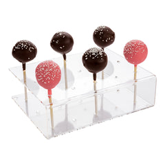 Clear Tek Clear Acrylic Cake Pop Holder - 15 slots - 7 3/4