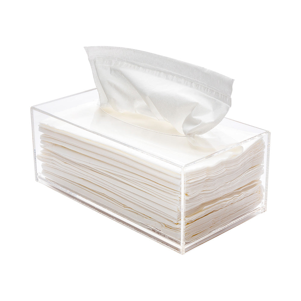 Clear Tek Clear Acrylic Tissue Box - 8 3/4" x 4 3/4" x 3 1/4" - 1 count box