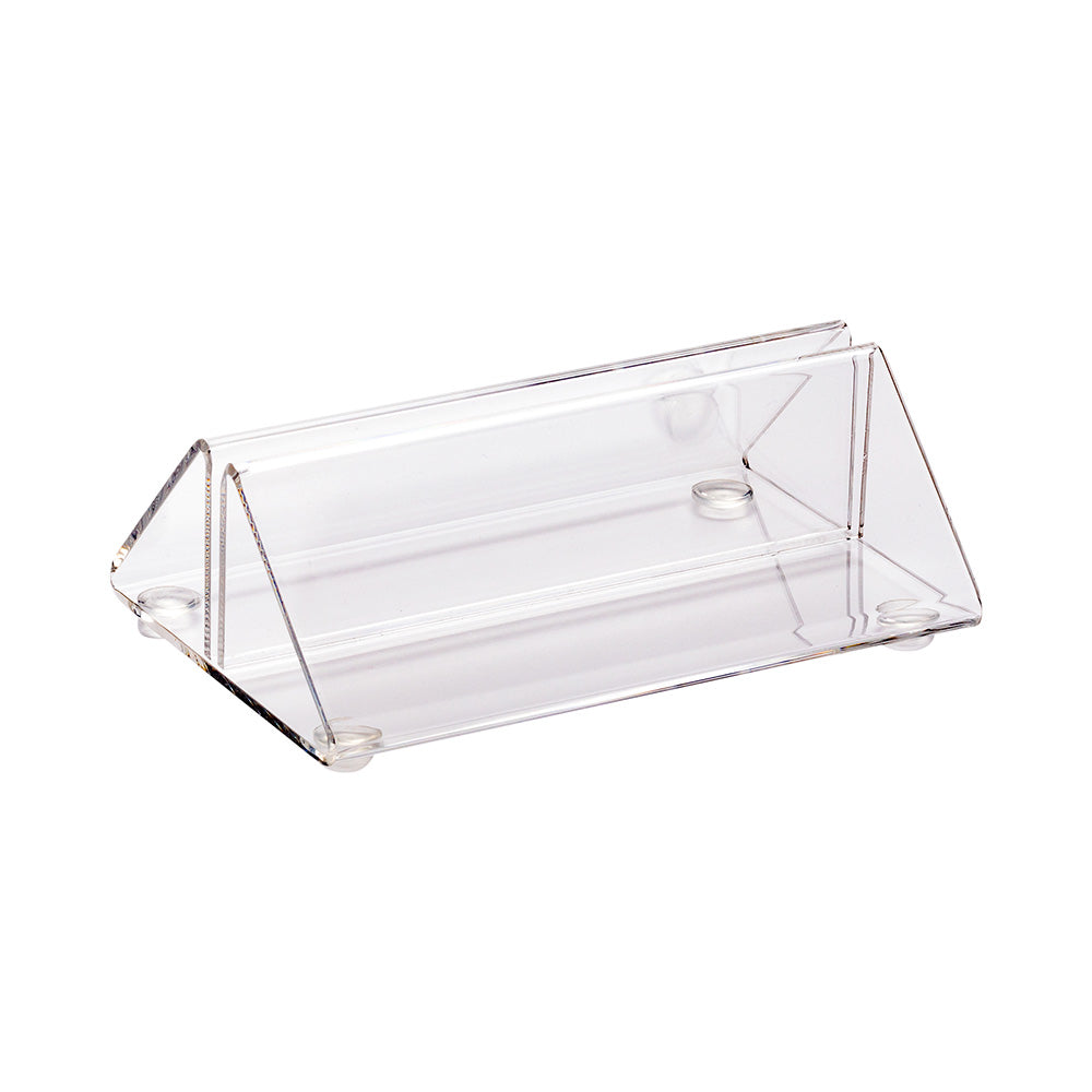 Clear Tek Clear Acrylic Place Card Holder and Menu Stand - 3 1/2" x 2 1/2" x 1 1/4" - 1 count box