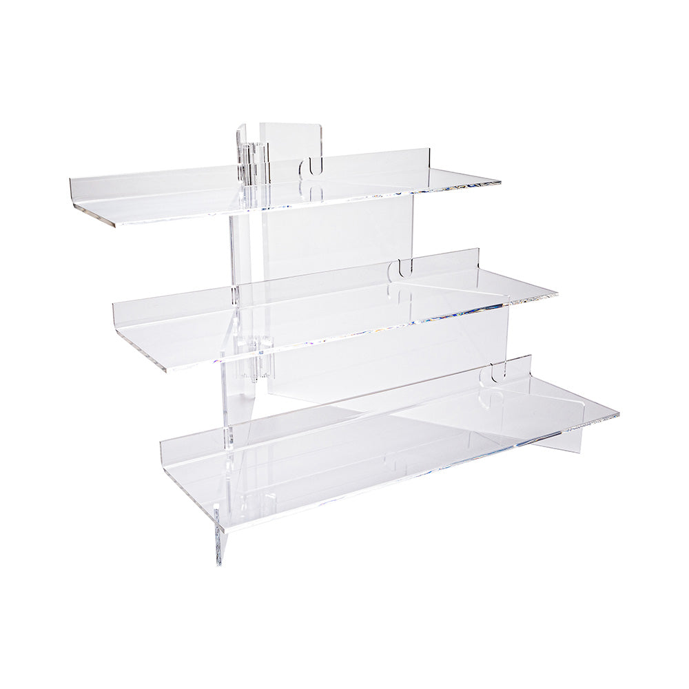 Clear Tek Clear Acrylic Buffet Stand - 3-Tier - 15 3/4" x 6" x 11 3/4" - 1 count box