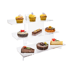 Clear Tek Clear Acrylic Buffet Stand - 3-Tier - 15 3/4