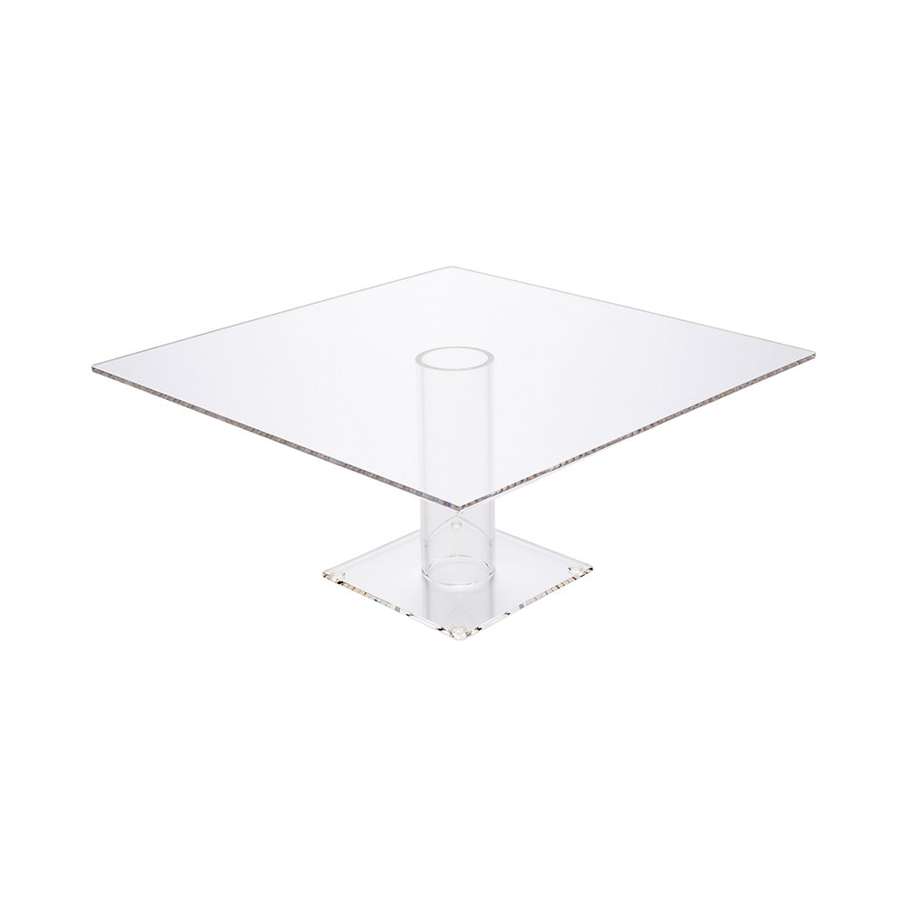 Clear Tek Clear Acrylic Buffet Display Stand - 10" x 10" x 4 3/4" - 1 count box