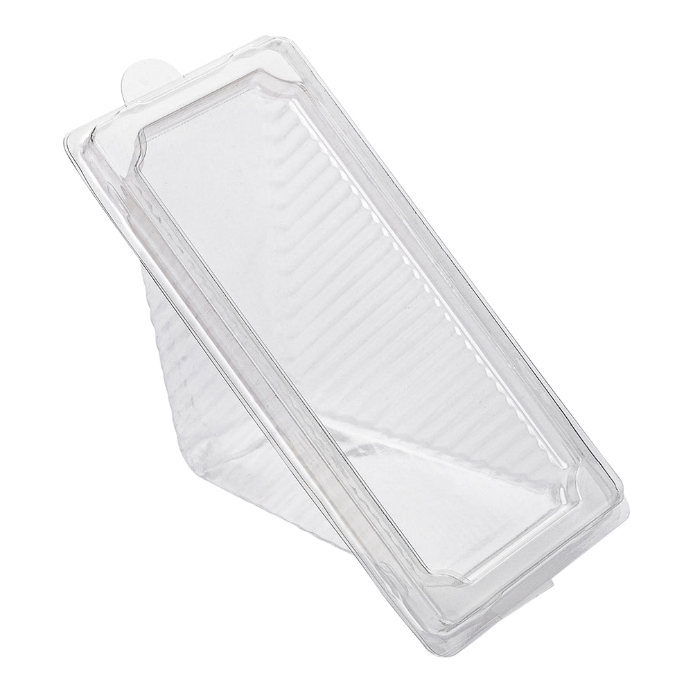 Thermo Tek 10 oz Triangle Clear Plastic Sandwich Container - with Lid - 6 1/4" x 3 1/4" x 3" - 100 count box