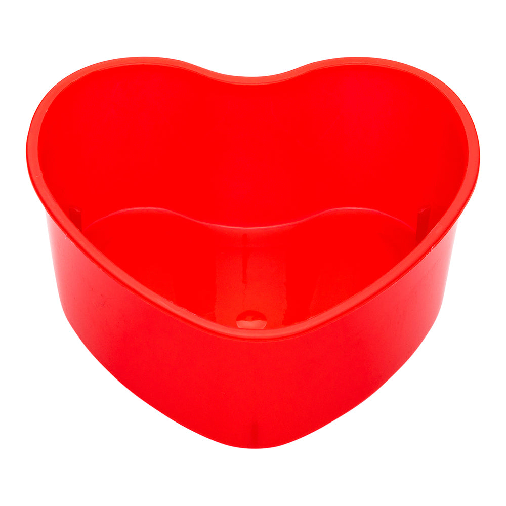 5 oz Red Plastic Mini Heart Cup - 3 1/4" x 3" x 1 1/2" - 100 count box