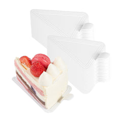 Triangle White Plastic Cake Server - 4 1/2