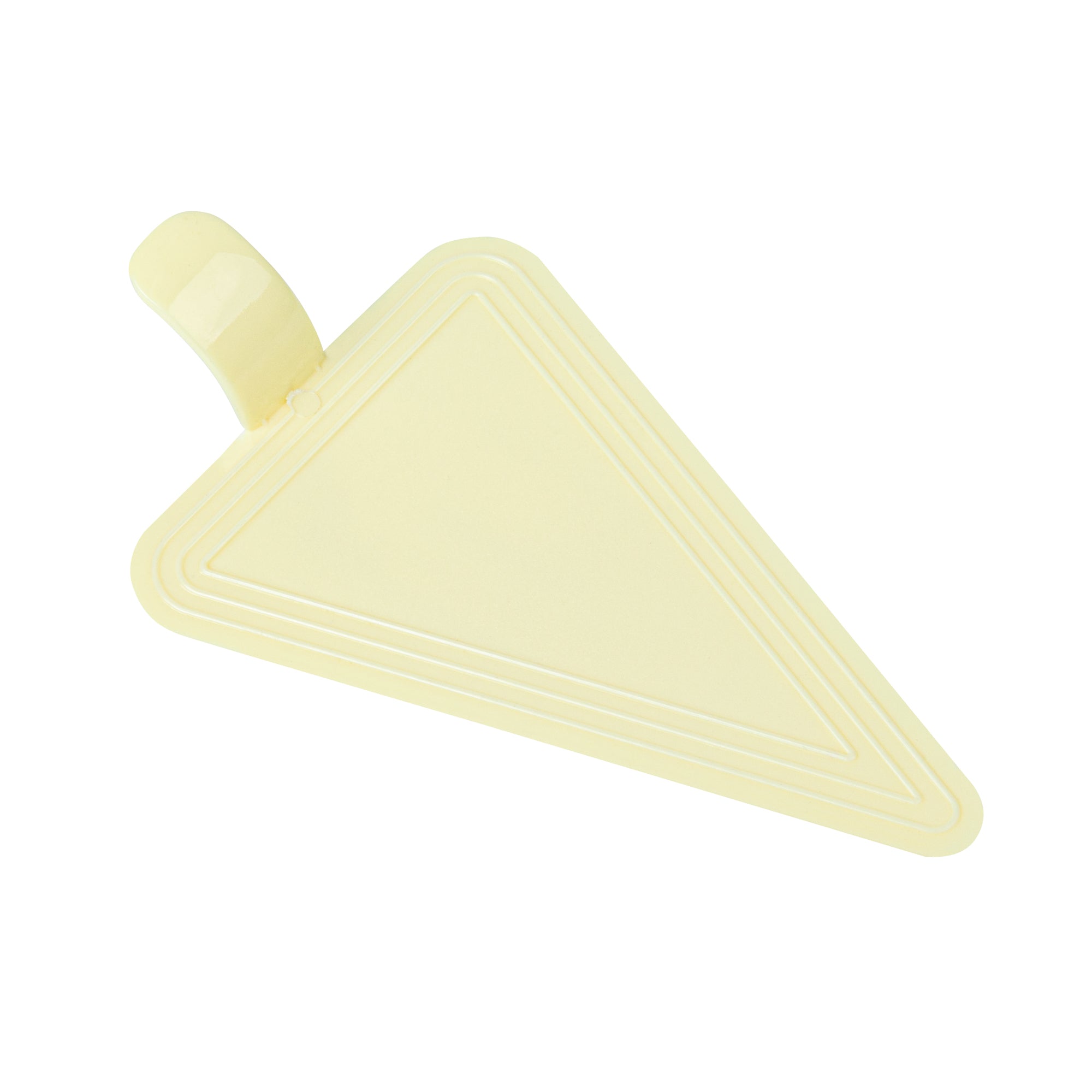 Triangle Lemon Chiffon Plastic Cake Server - 4 1/2" x 3" - 100 count box