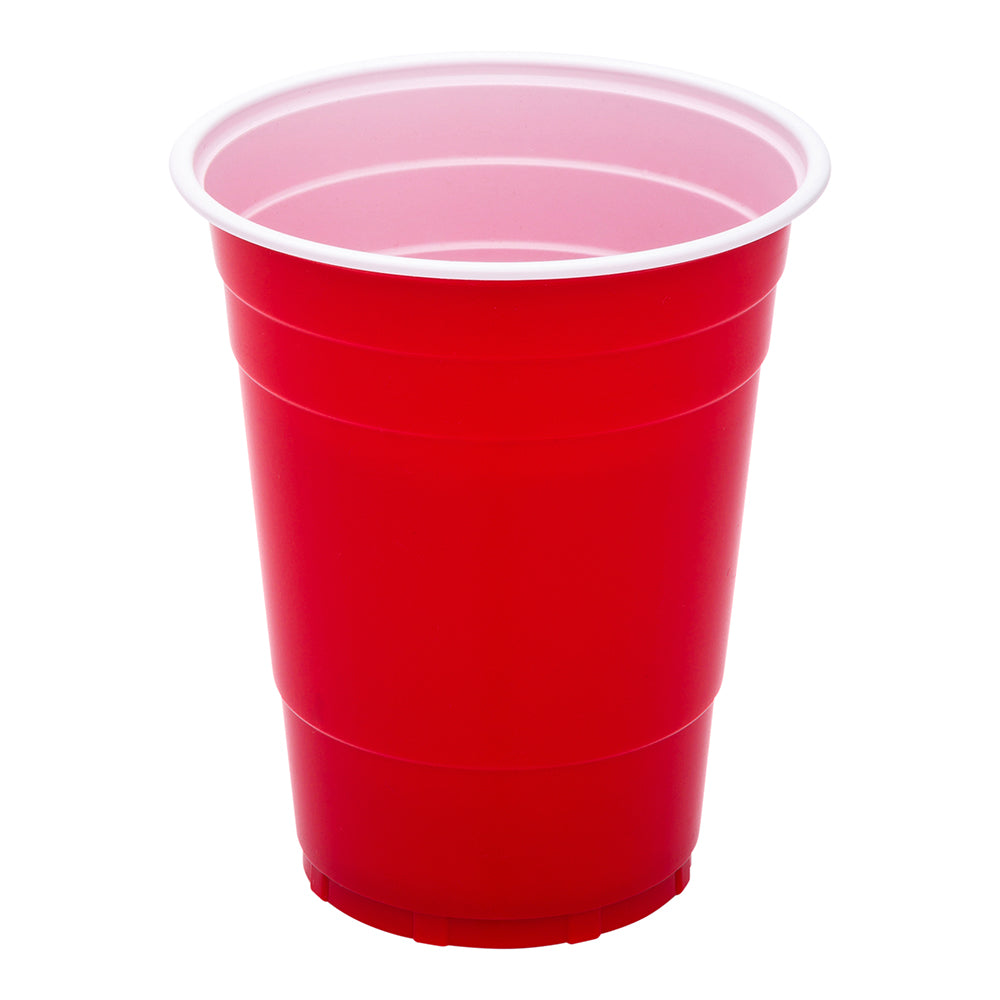 RW Base 16 oz Red Plastic Party Cup - 3 3/4" x 3 3/4" x 4 3/4" - 500 count box