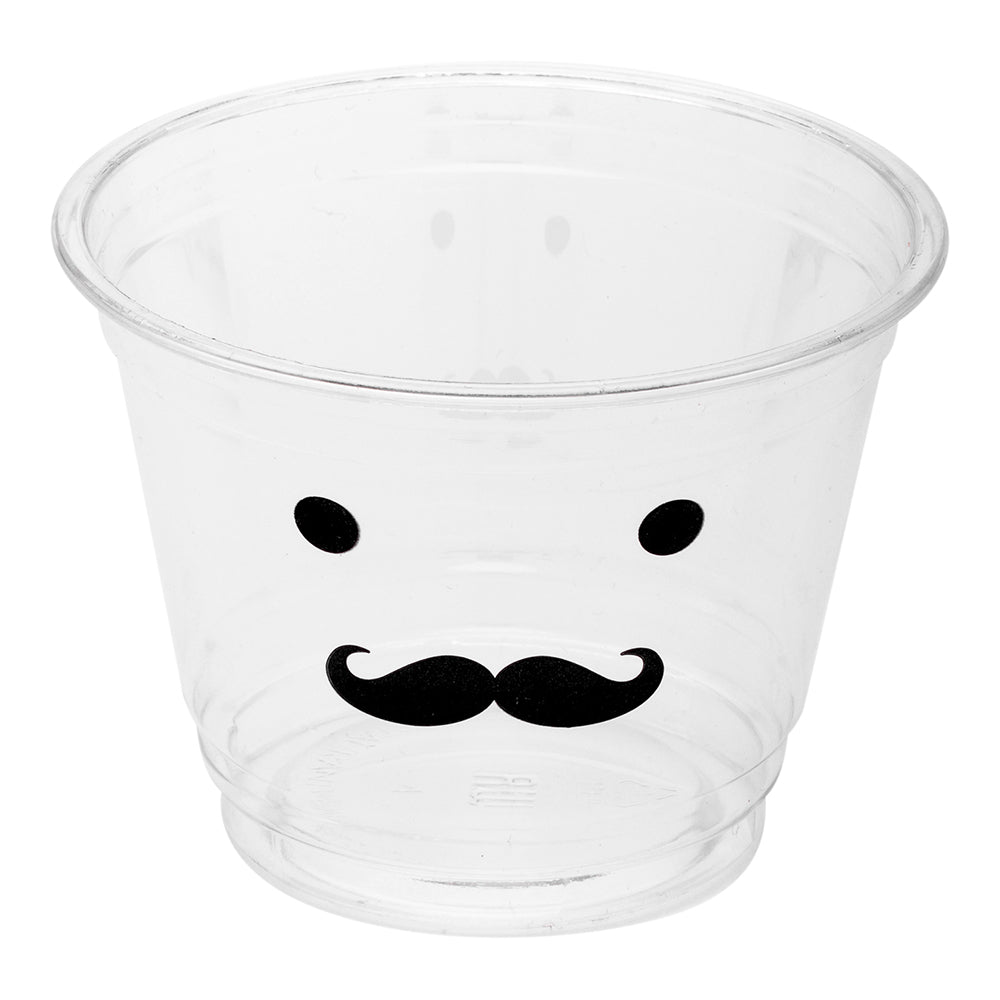 Visage 9 oz Clear Plastic Cup - Monsieur - 3 3/4" x 3 3/4" x 2 3/4" - 1000 count box