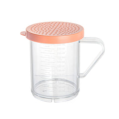 RW Base 10 oz Clear Polycarbonate Dredge Spice Shaker - with Rose Medium Lid - 4 3/4