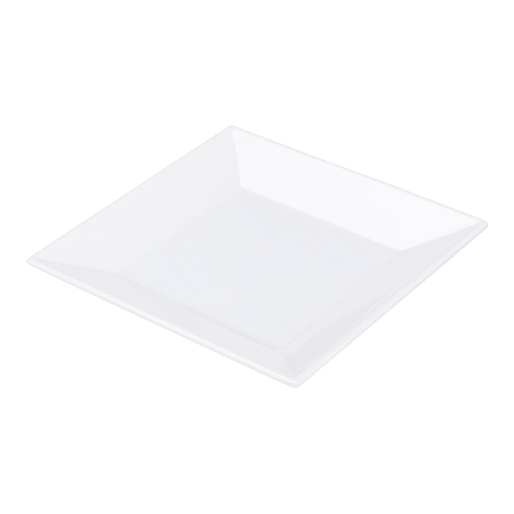 Voga Square White Melamine Small Plate - Classic - 6" x 6" x 3/4" - 4 count box