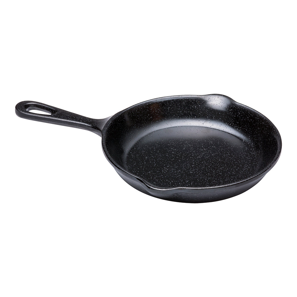 Voga 16 oz Black Melamine Serving Dish with Handle - Faux Cast Iron - 13" x 8 3/4" x 1 1/2" - 6 count box