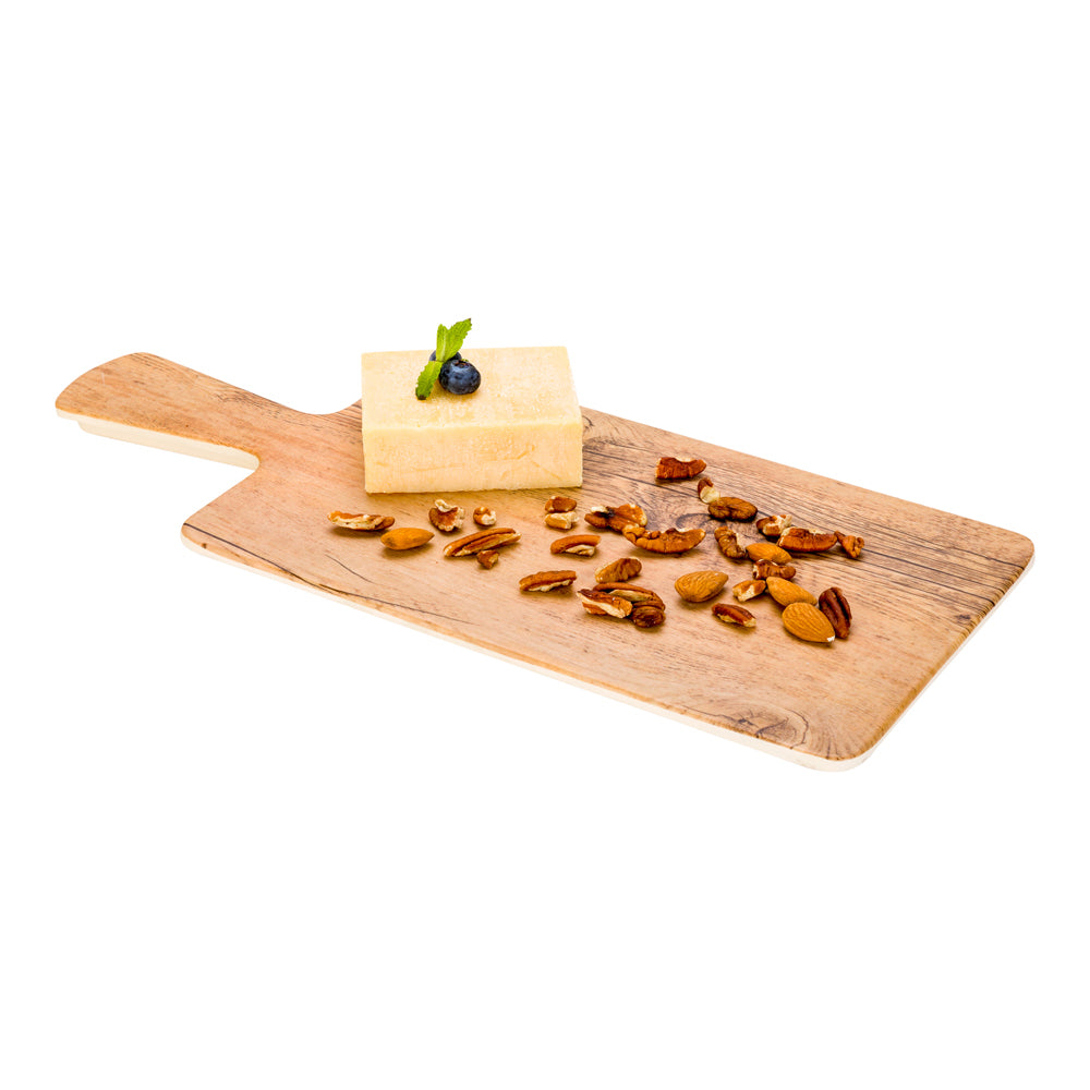 Voga Countryside Brown Melamine Serving Board - Faux Wood, with Handle - 16 1/2" x 7" x 1/2" - 1 count box