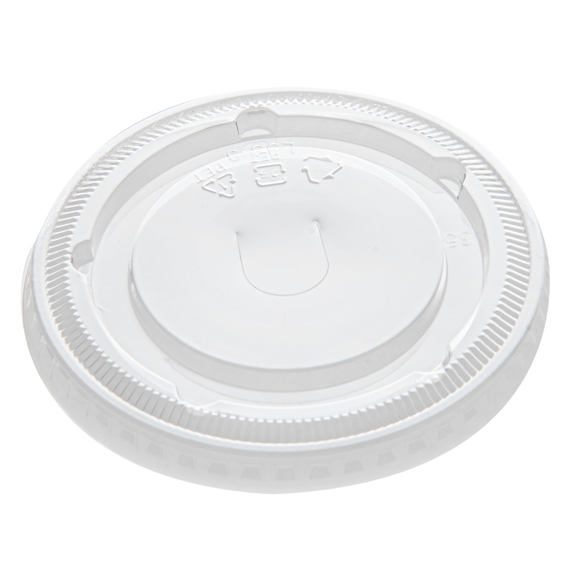 Visage Round Clear Plastic Flat Lid - Fits 9, 12 and 16 oz - 1000 count box