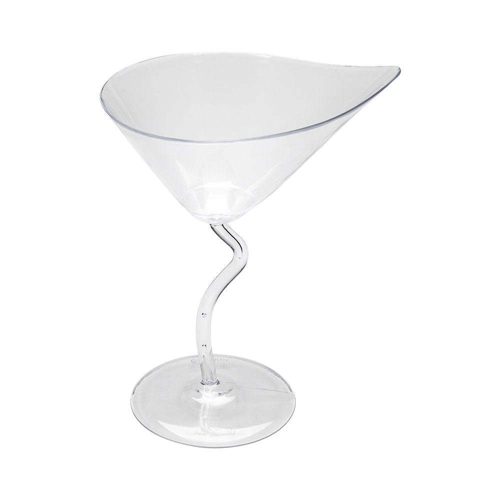 3 oz Clear Plastic Dekko Martini Glass - 3 3/4" x 3" x 4 3/4" - 100 count box