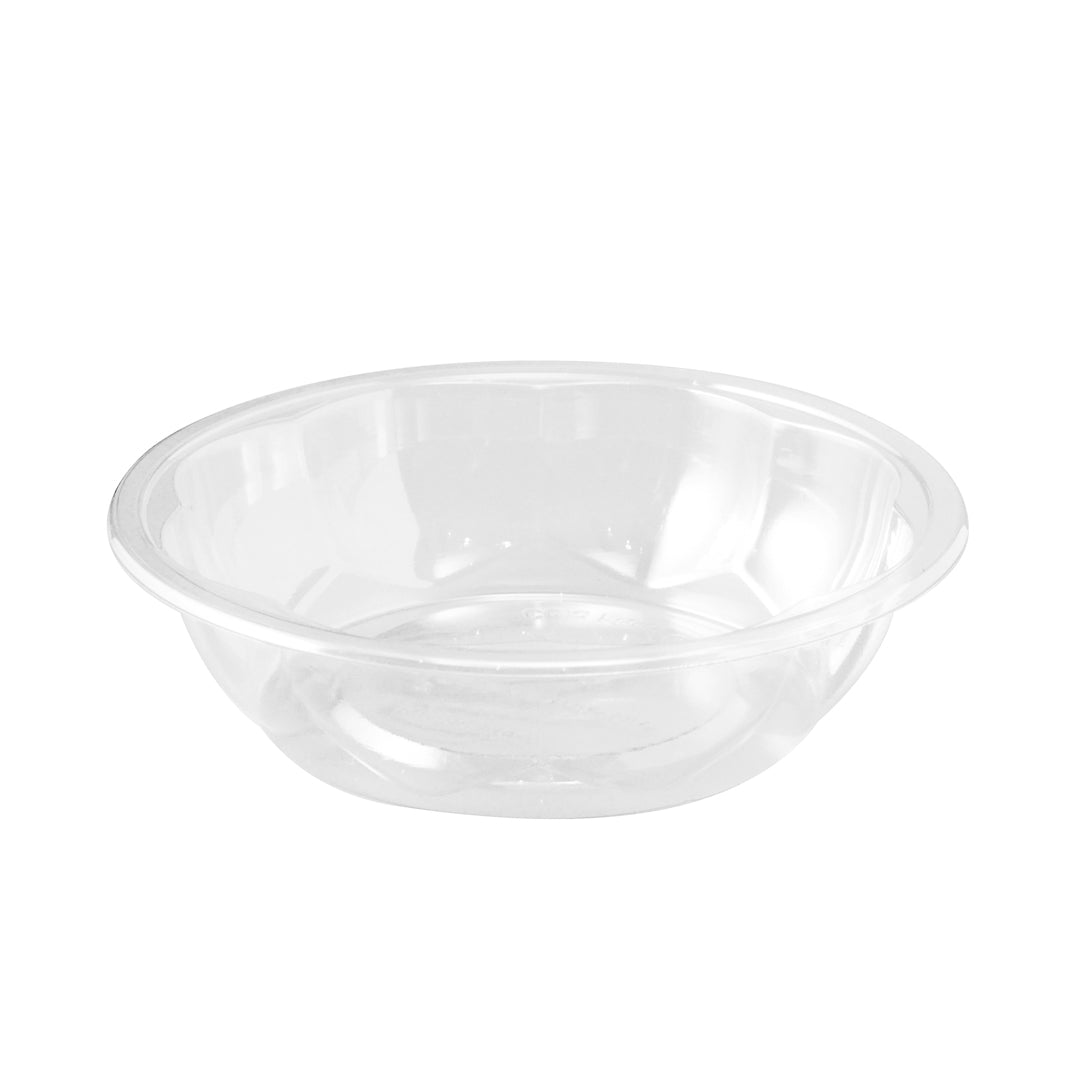 Thermo Tek 8 oz Clear Plastic Ergo-Grip Bowl - 4 3/4" x 4 3/4" x 1 1/4" - 500 count box