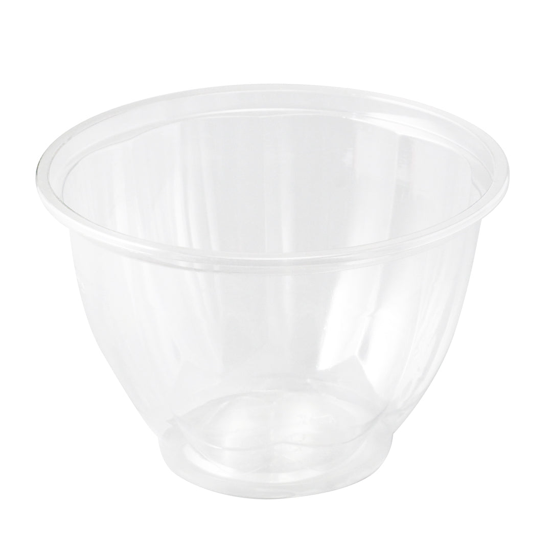 Thermo Tek 48 oz Clear Plastic Ergo-Grip Bowl - 6 3/4" x 6 3/4" x 4 1/4" - 500 count box