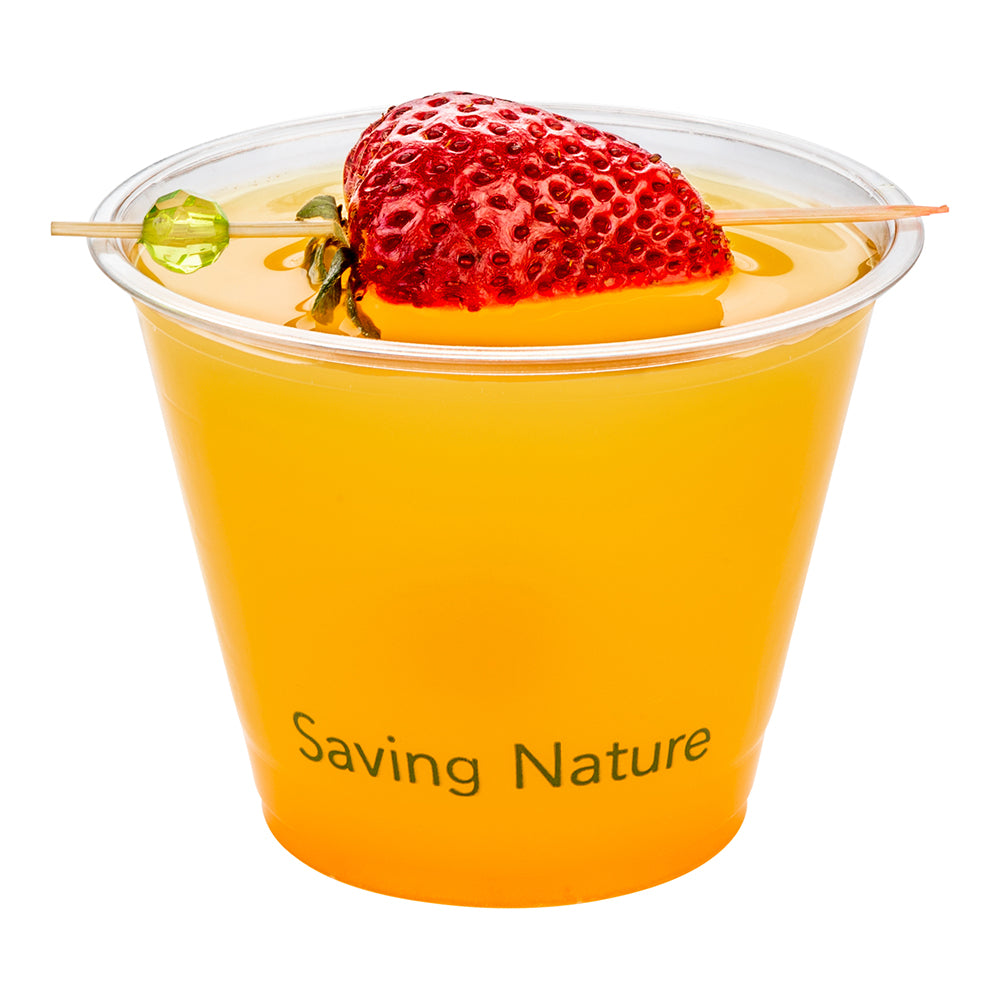 Zero Waste 9 oz Round Clear PLA Plastic Drinking Cup - Compostable - 3 3/4" x 3 3/4" x 2 3/4" - 1000 count box