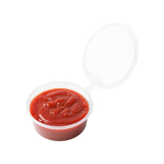 RW Base 1.5 oz Clear Plastic Portion Cup - with Hinged Lid - 2