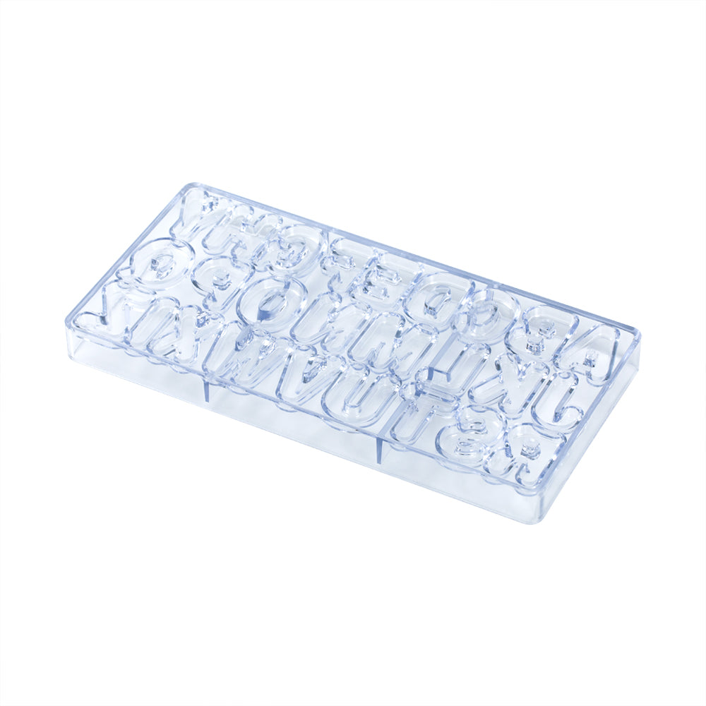 Pastry Tek Polycarbonate Alphabet Candy / Chocolate Mold - 10 count box