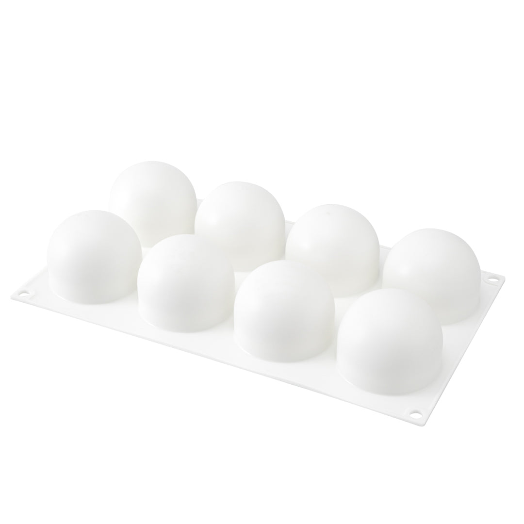 Pastry Tek Silicone Ball Baking Mold - 8-Compartment - 10 count box