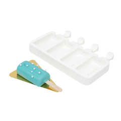 Pastry Tek Silicone Cylinder Popsicle Mold - 4-Compartment - 10 count box