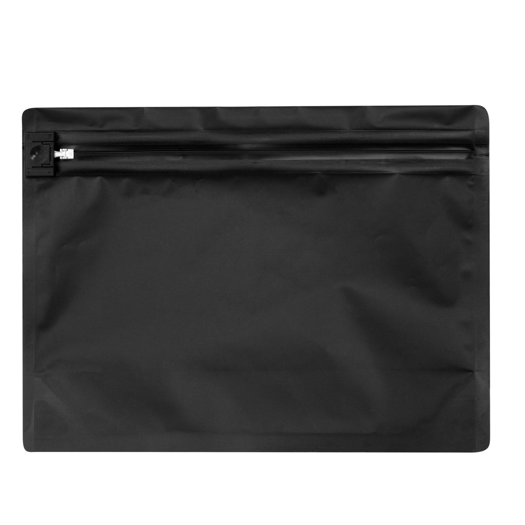 High Level Black Plastic Locking Pouch - Child-Resistant - 12 1/4" x 4" x 9" - 100 count box