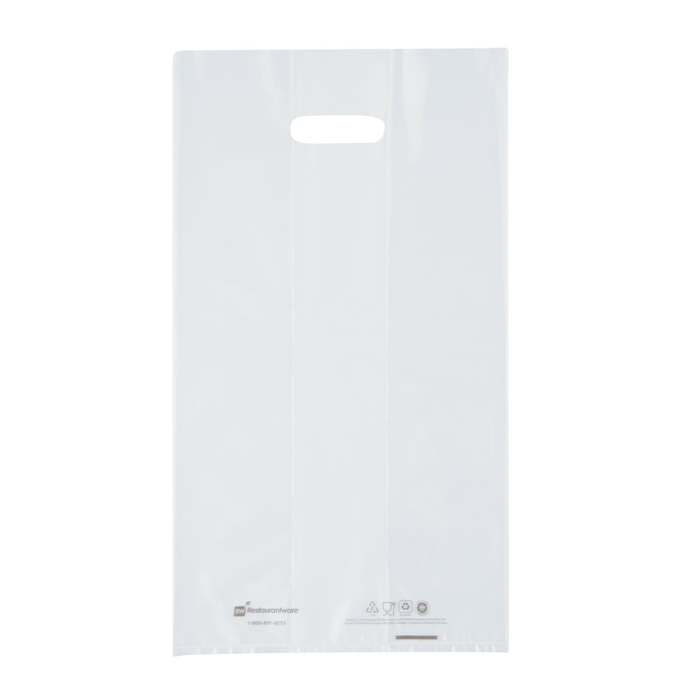 Bag Tek Clear Plastic Take Out Bag - Fits 4-Cup Drink Carrier - 17 3/4" x 9 3/4" x 7" - 100 count box