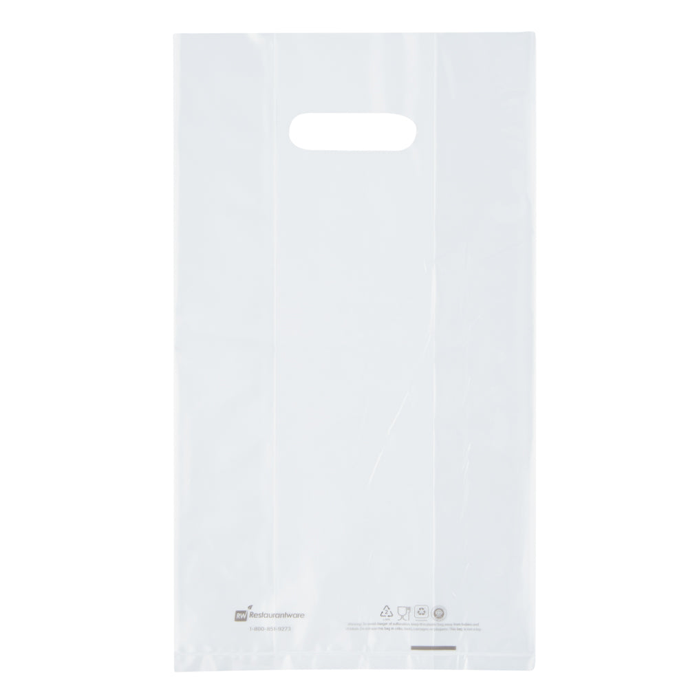 Bag Tek Clear Plastic Take Out Bag - Fits 2-Cup Drink Carrier - 13 3/4" x 7 3/4" x 4 1/4" - 100 count box