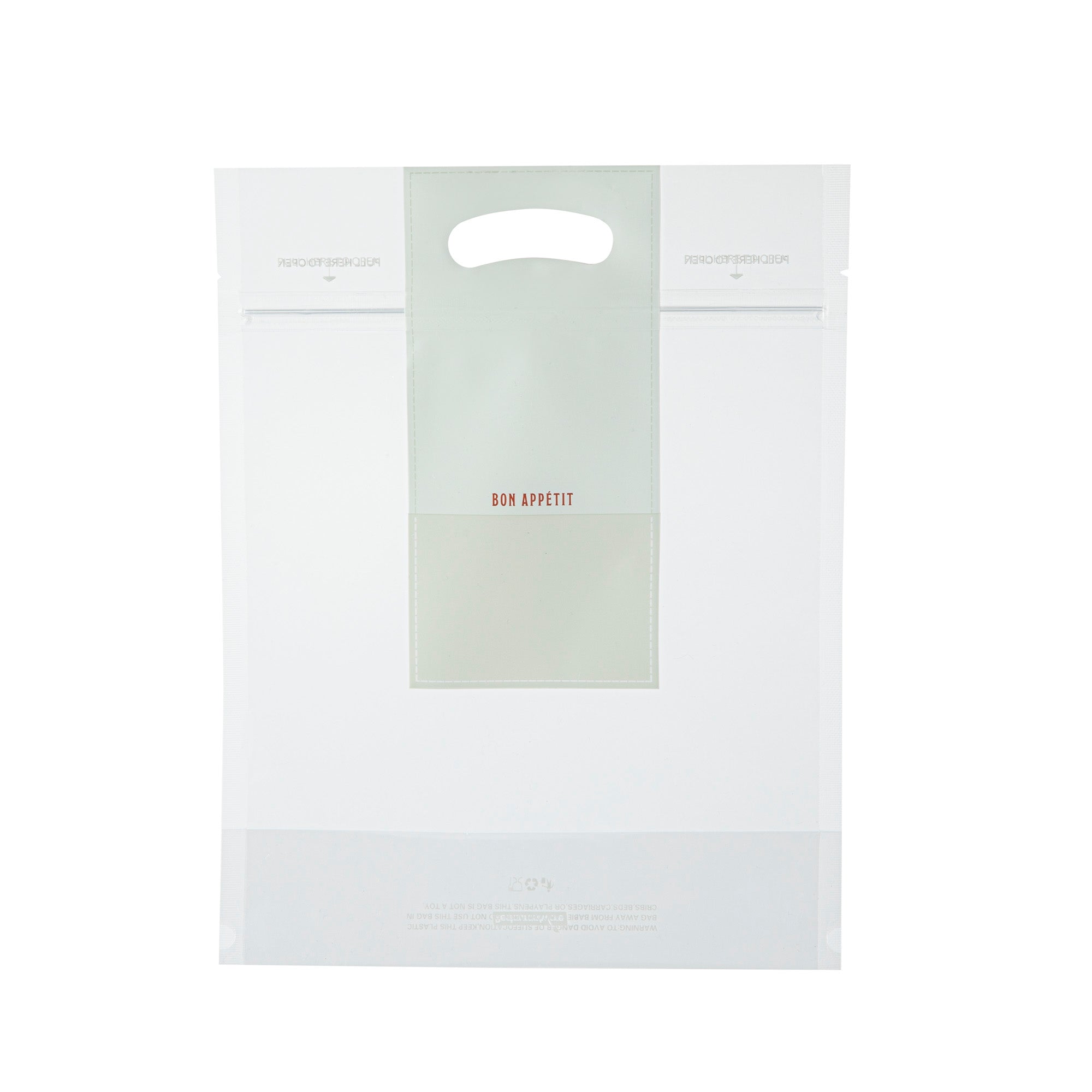 Bag Tek Clear Plastic Gusset Zip Bag - with Handles - 8 1/4" x 3 1/2" x 10 1/2" - 100 count box