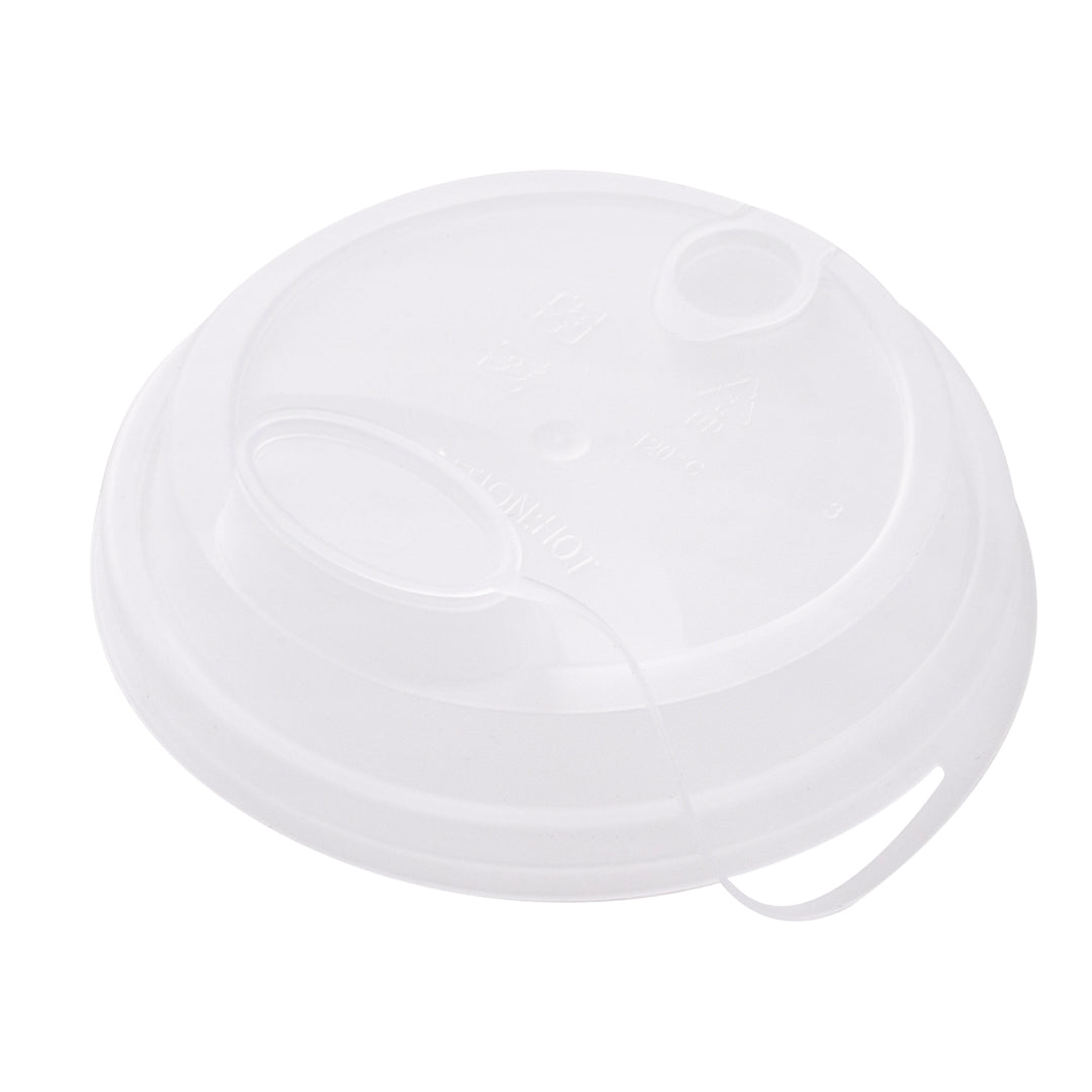 Bev Tek Clear Plastic 2-in-1 Straw or Sippy Cup Lid - with Two Plugs, Fits 12, 16 and 24 oz - 500 count box