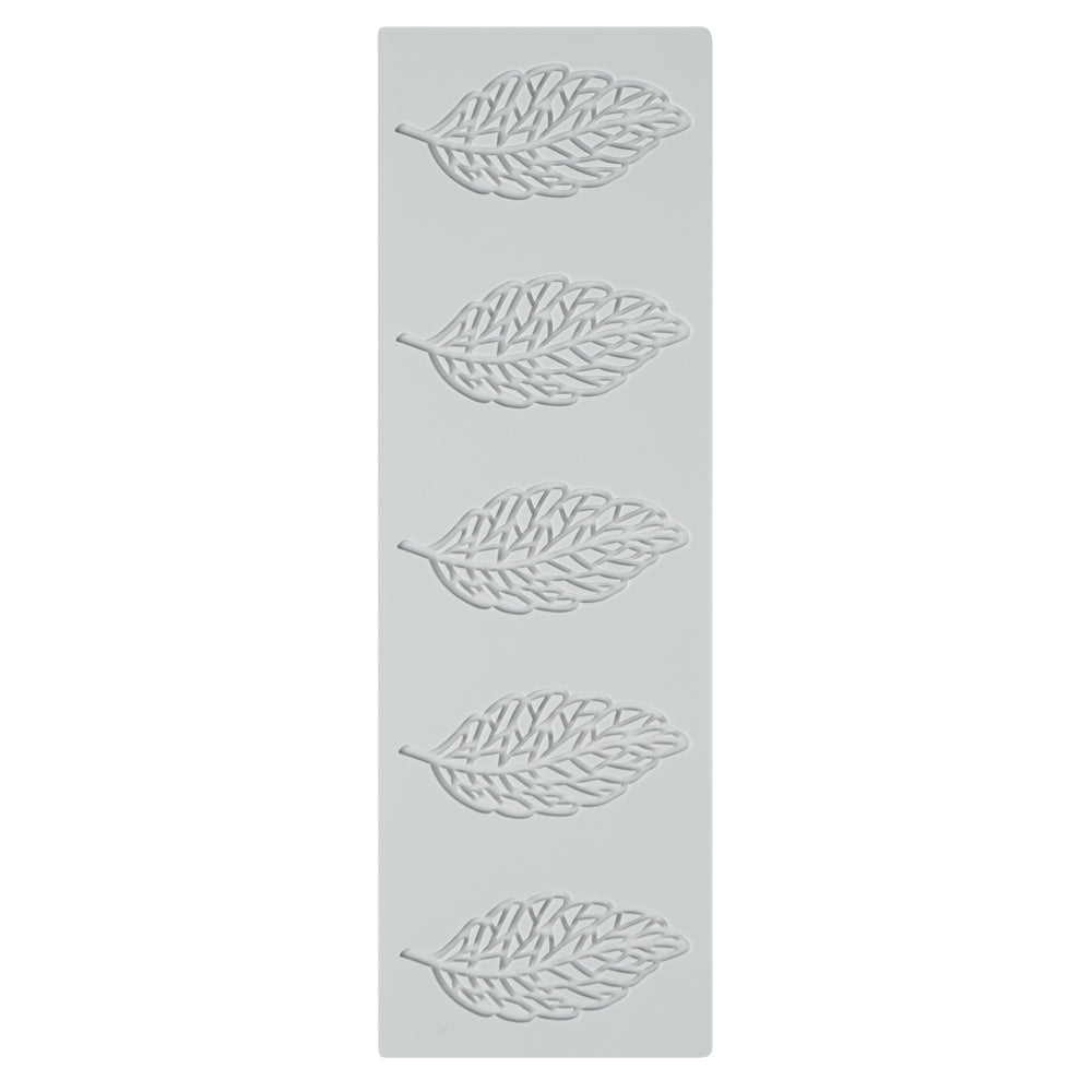 Pastry Tek Gray Silicone Spring Leaf Fondant Impression Mat - 1 count box