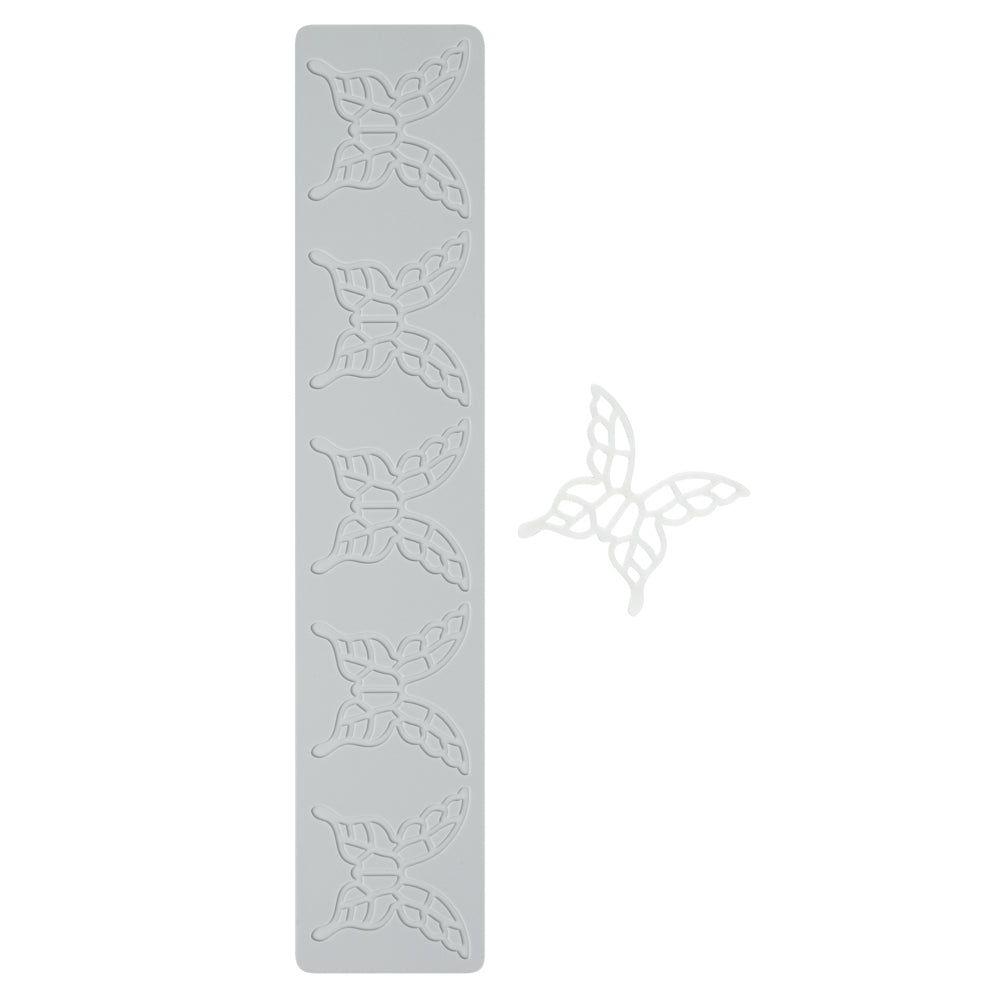 Pastry Tek Gray Silicone Butterfly Fondant Impression Mat - 1 count box