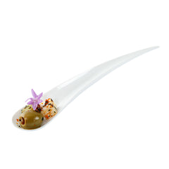 White Plastic Deco Party Spoon - 8