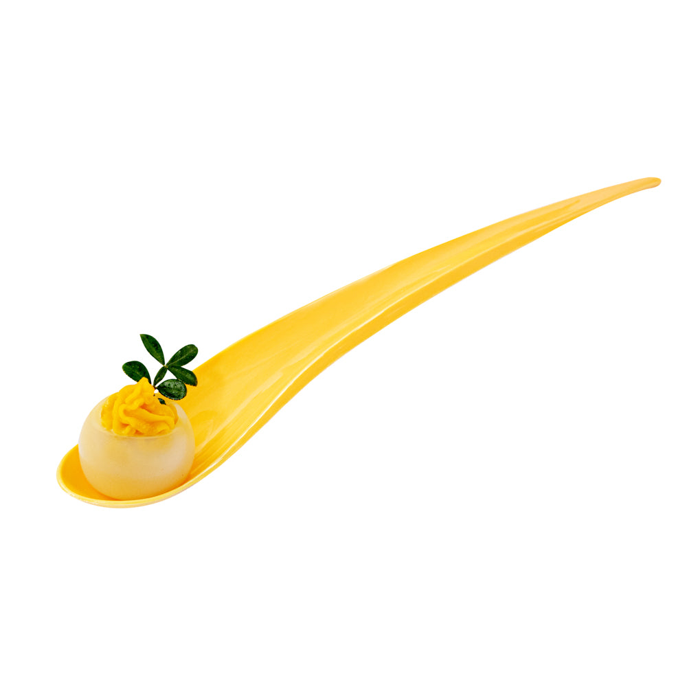 Yellow Plastic Deco Party Spoon - 8" - 500 count box