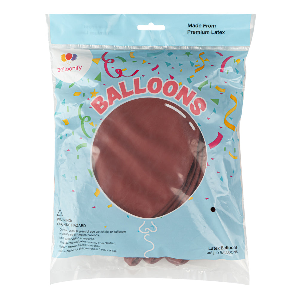 Balloonify Pomegranate Red Latex Balloon - 36" - 10 count box