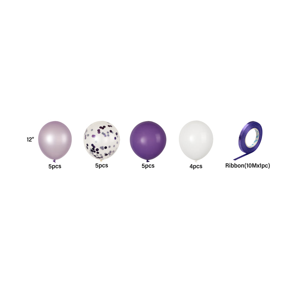 Balloonify Purple Confetti Balloon Set - 20 Pieces - 1 count box