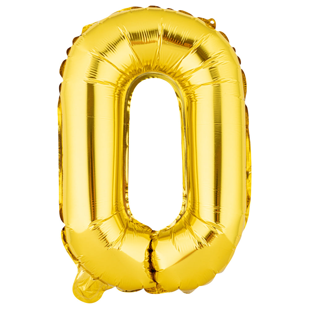 Balloonify Gold Mylar Number 0 Balloon - 16" - 1 count box