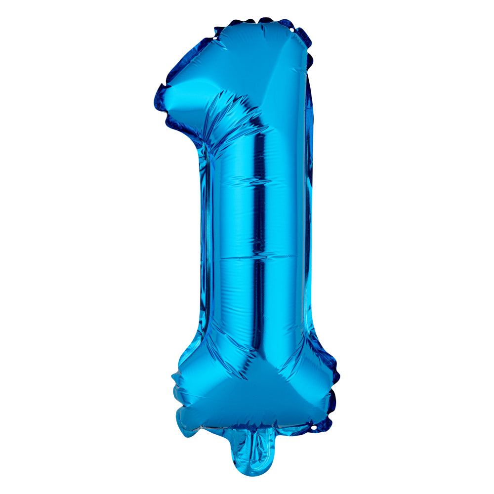 Balloonify Blue Mylar Number 1 Balloon - 16" - 1 count box