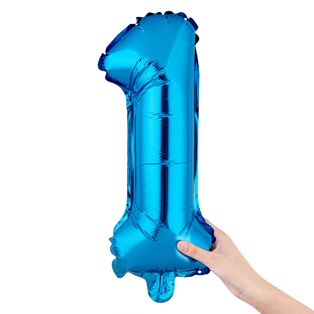 Balloonify Blue Mylar Number 1 Balloon - 16" - 1 count box