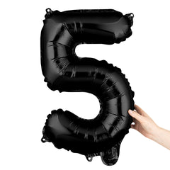 Balloonify Black Mylar Number 5 Balloon - 16