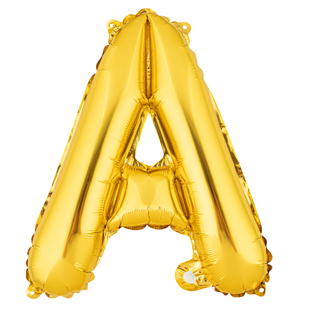 Balloonify Gold Mylar Letter A Balloon - 16" - 1 count box