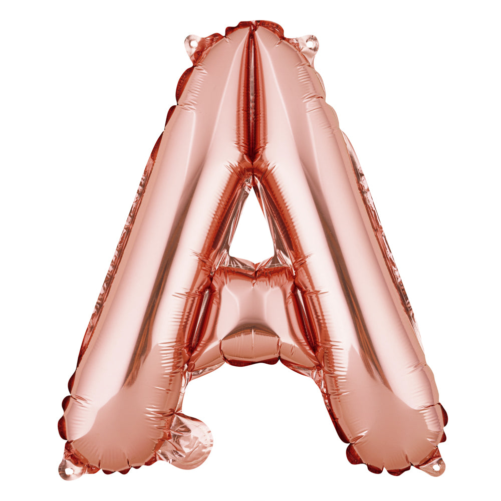 Balloonify Rose Gold Mylar Letter A Balloon - 16" - 1 count box