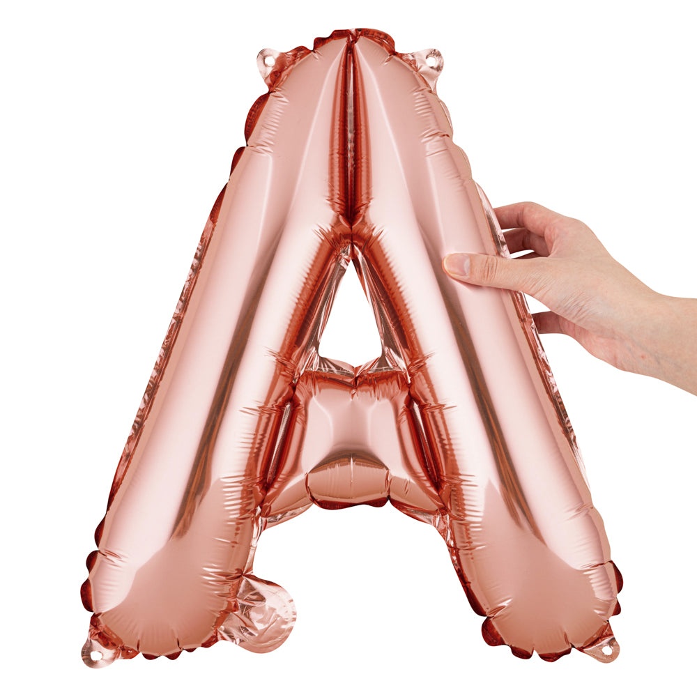 Balloonify Rose Gold Mylar Letter A Balloon - 16" - 1 count box