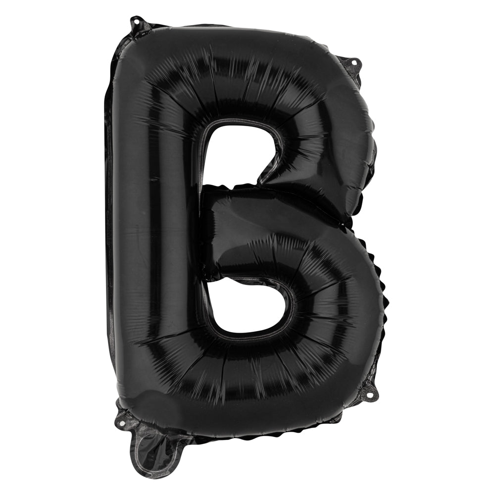 Balloonify Black Mylar Letter B Balloon - 16" - 1 count box