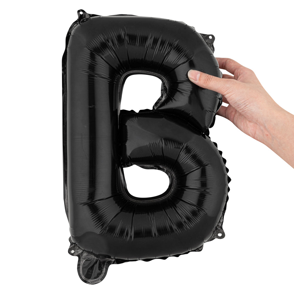 Balloonify Black Mylar Letter B Balloon - 16" - 1 count box