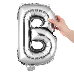 Balloonify Silver Mylar Letter B Balloon - 16