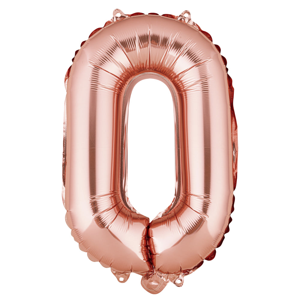 Balloonify Rose Gold Mylar Letter O Balloon - 16" - 1 count box